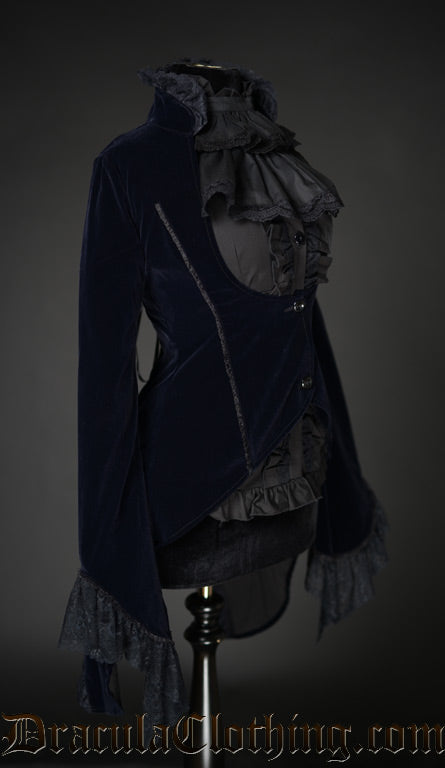 Midnight Blue Velvet Tailcoat