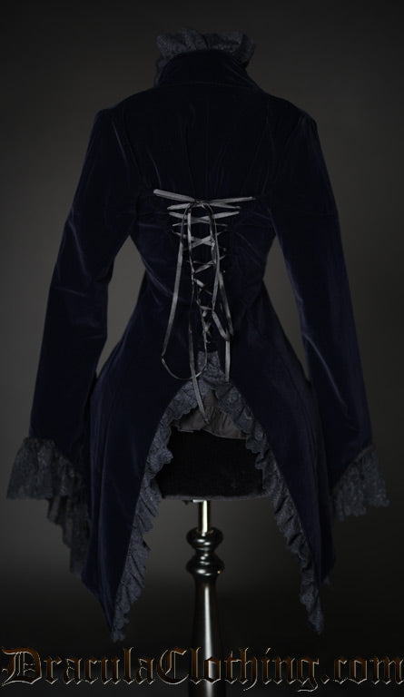 Midnight Blue Velvet Tailcoat