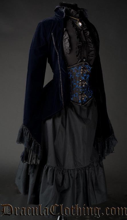 Midnight Blue Velvet Tailcoat