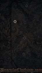Black Chenille Brocade Victorian Vest