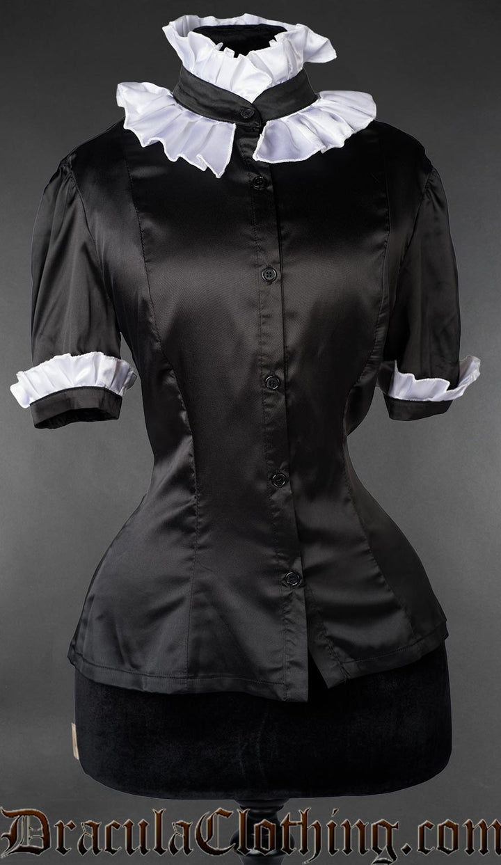 Victorian Gothic Short Sleeved Maid Blouse