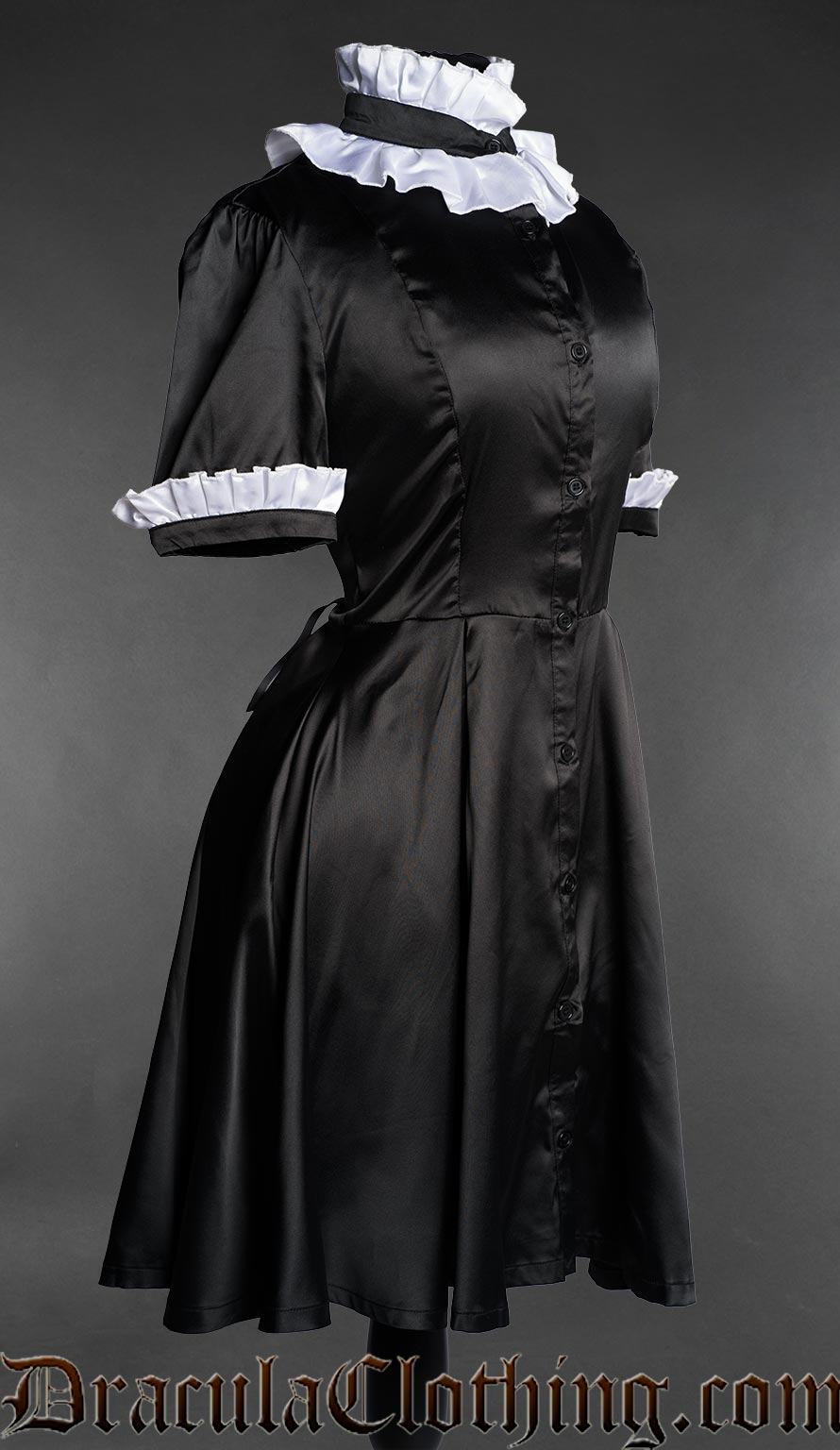 ワンピース Gothic Maid Dress Victorian Gothic Short Sleeved Maid Dress – DraculaClothing