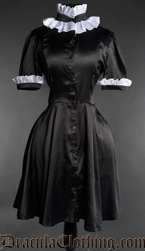 Victorian Gothic Short Sleeved Maid Dress L/XL