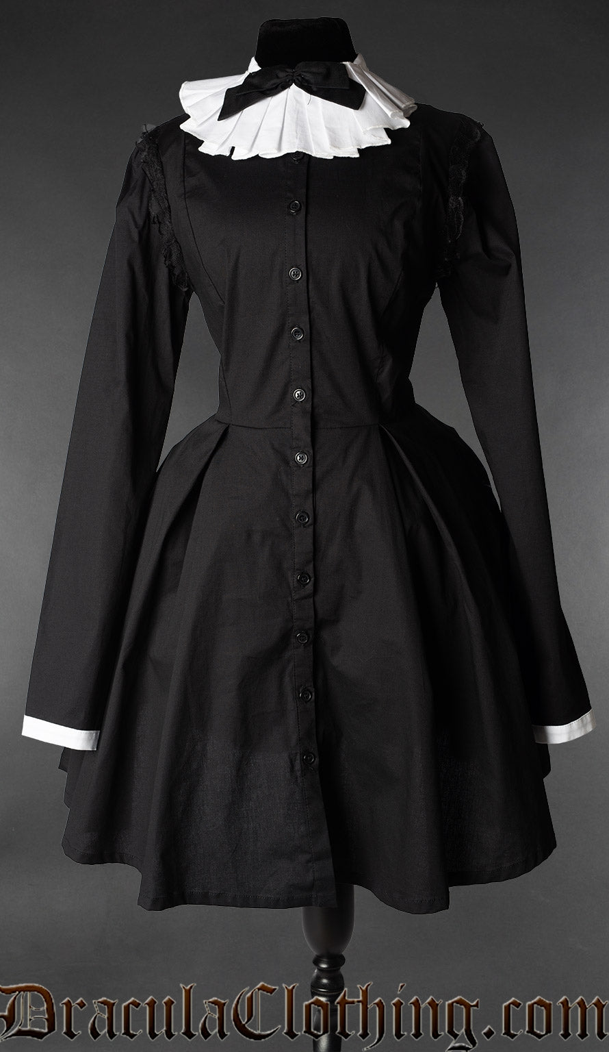 Victorian Ruffle Collar Shirtdress
