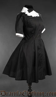 Victorian Ruffle Collar Shirtdress