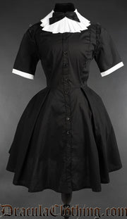 Victorian Ruffle Collar Shirtdress