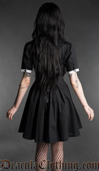 Victorian Ruffle Collar Short Sleeve Shirtdress