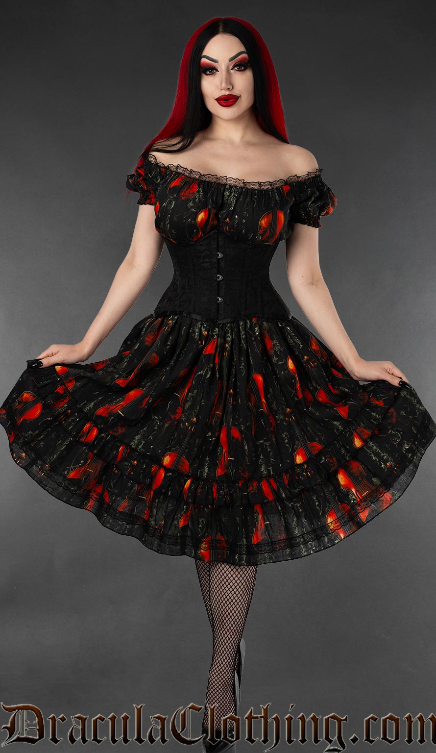 Violins Gothabilly Dress