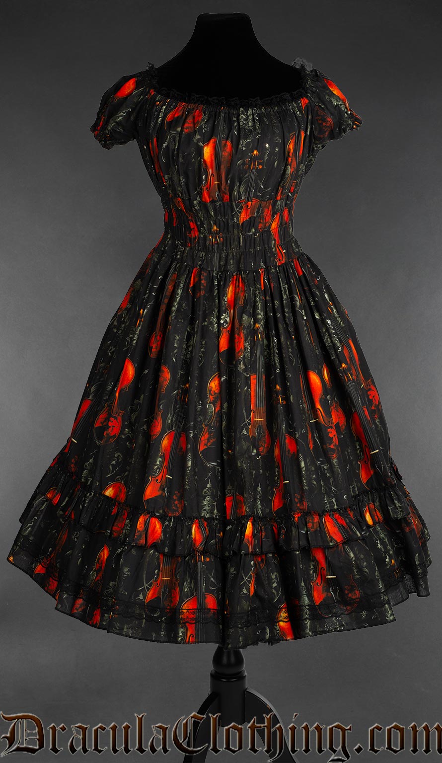 Violins Gothabilly Dress
