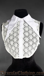 White Bat Lapel Collar