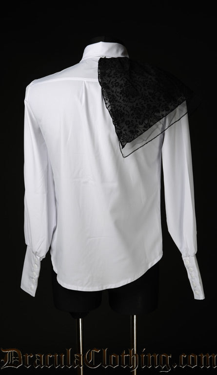 White Corporate Goth Shirt DraculaClothing White Corporate Goth Shirt DraculaClothing
