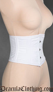 White Cotton Laceless Corset