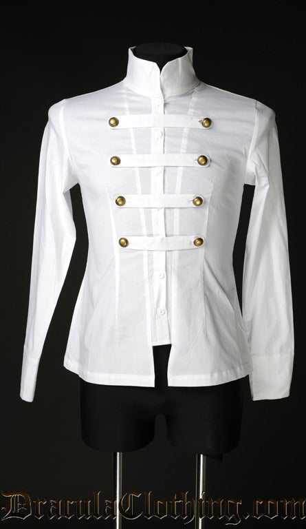 White Cotton Naval Shirt