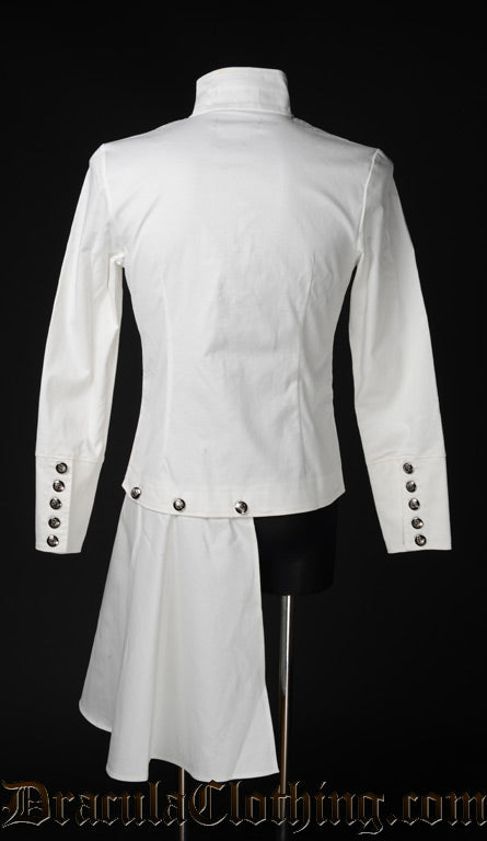 Back of men's white japanese shirt