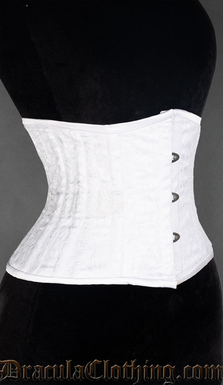 White Lace Double Boned Waist Cincher