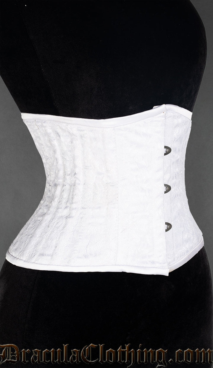 White Lace Double Boned Waist Cincher