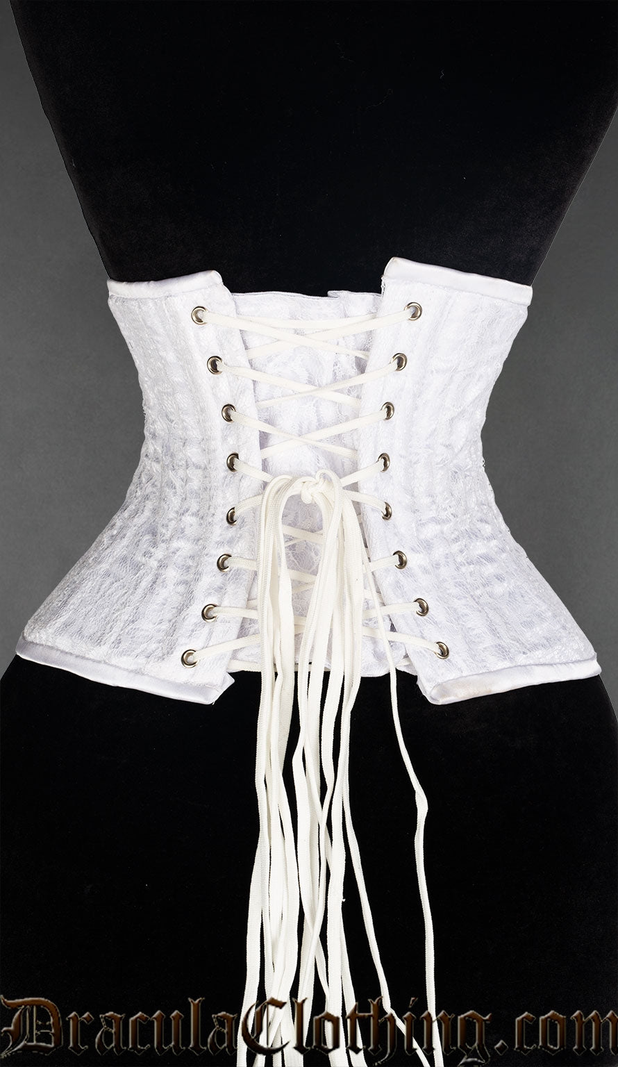 White Lace Double Boned Waist Cincher