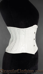 White PVC Double Boned Waist Cincher