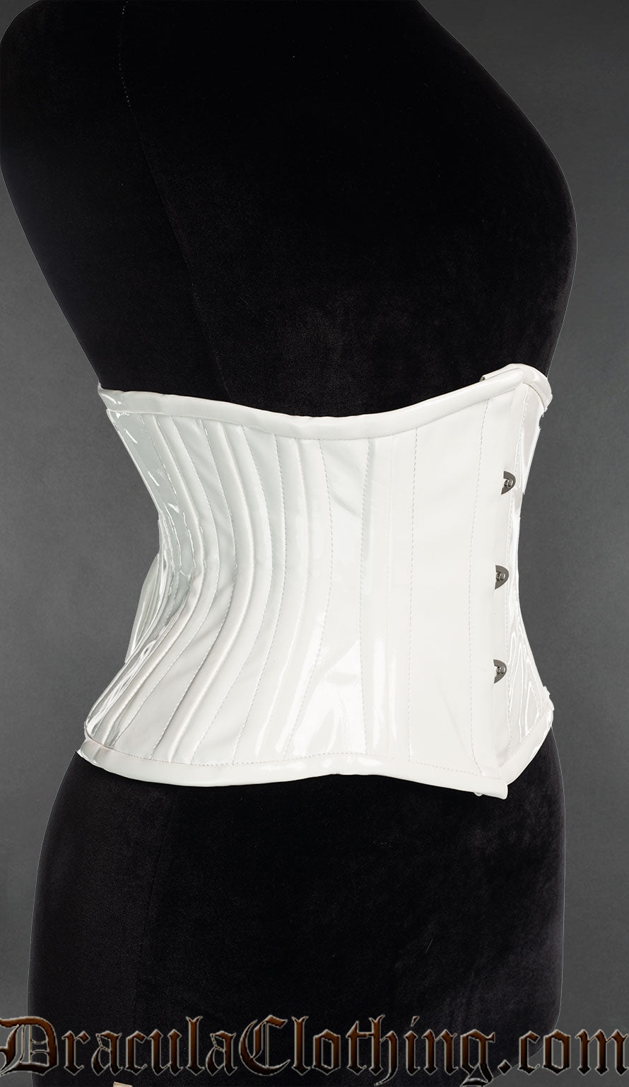 White PVC Double Boned Waist Cincher