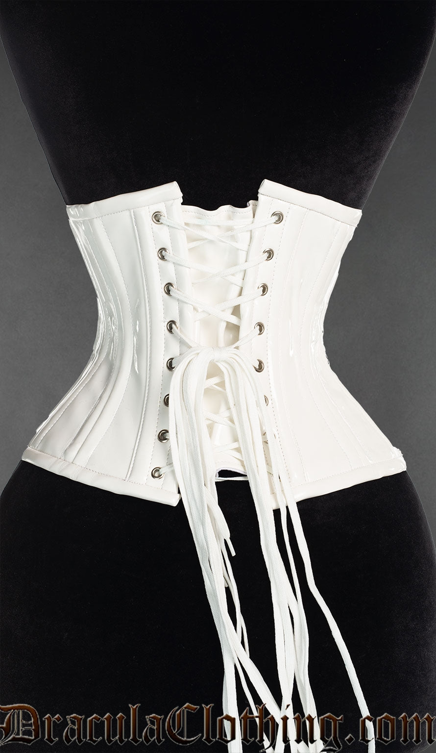 White PVC Double Boned Waist Cincher