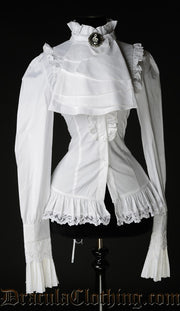 Blusa blanca con volantes 