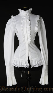 White Ruffle Blouse