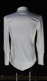 White Satin Cravat Shirt