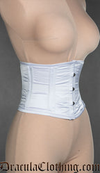 White Satin Laceless Corset