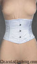 White Satin Laceless Corset