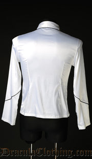 White Satin Military Shirt