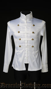 White Satin Naval Shirt