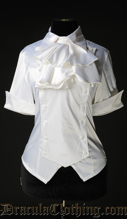 Kamdat Draped Satin Slit Blouse main image 1