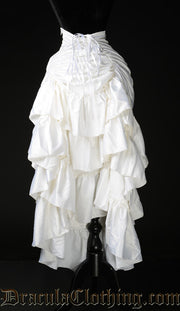 White Satin Three Layer Skirt