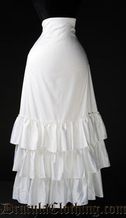 White Satin Three Layer Skirt