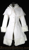 Thick White Winter Wool Coat