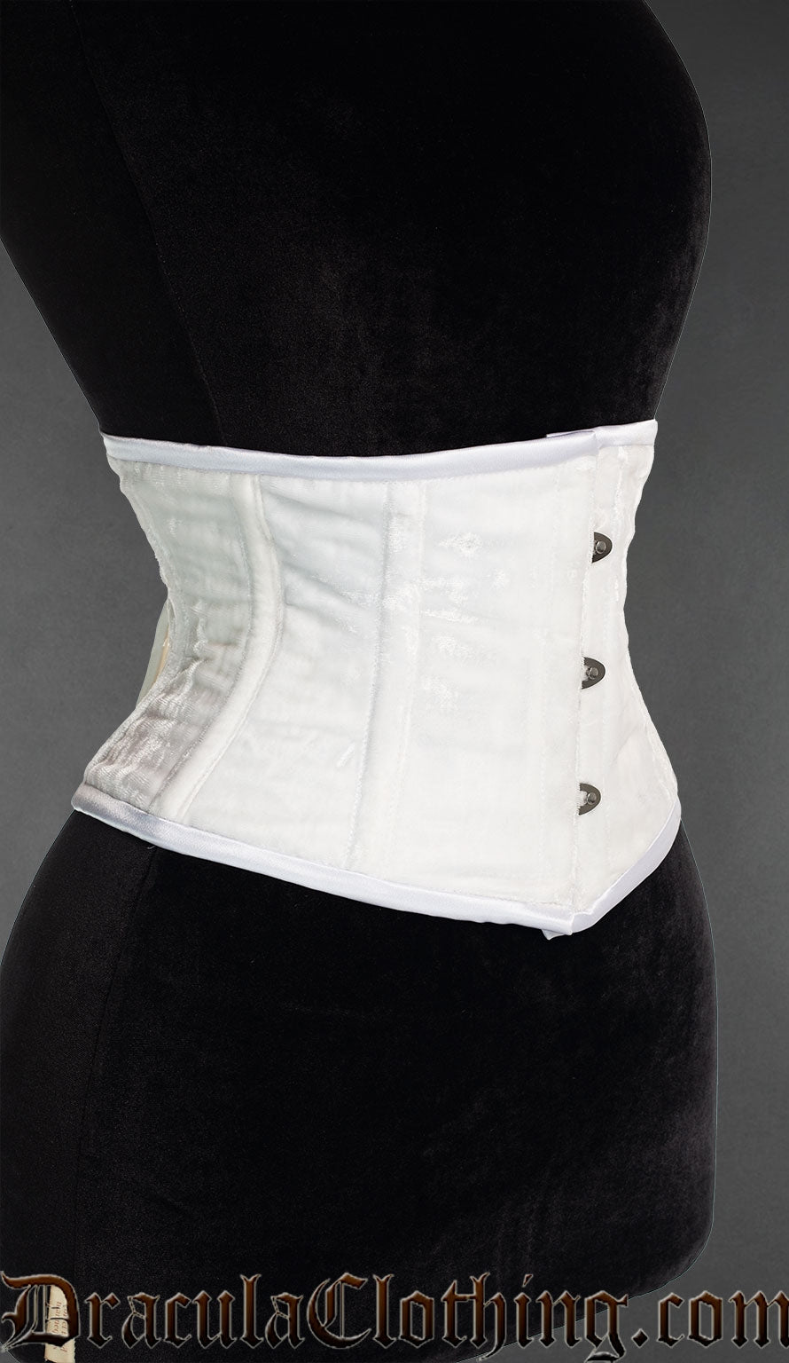 White Velvet Waist Cincher