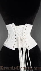 White Velvet Waist Cincher