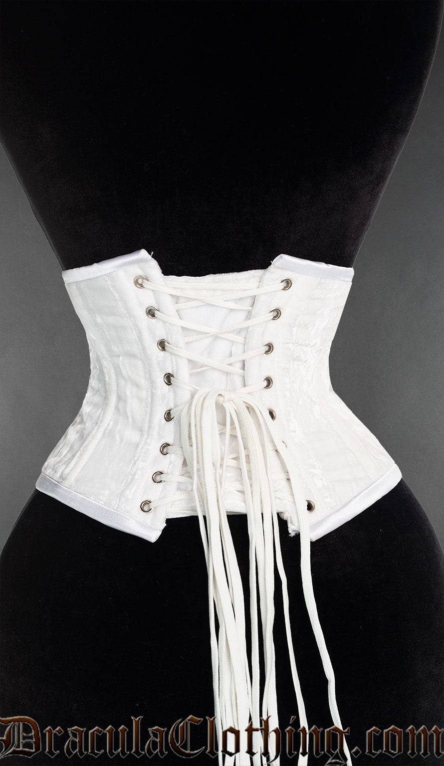 White Velvet Waist Cincher