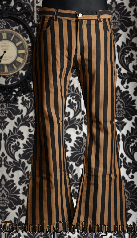 Wide Steampunk Striped Pants