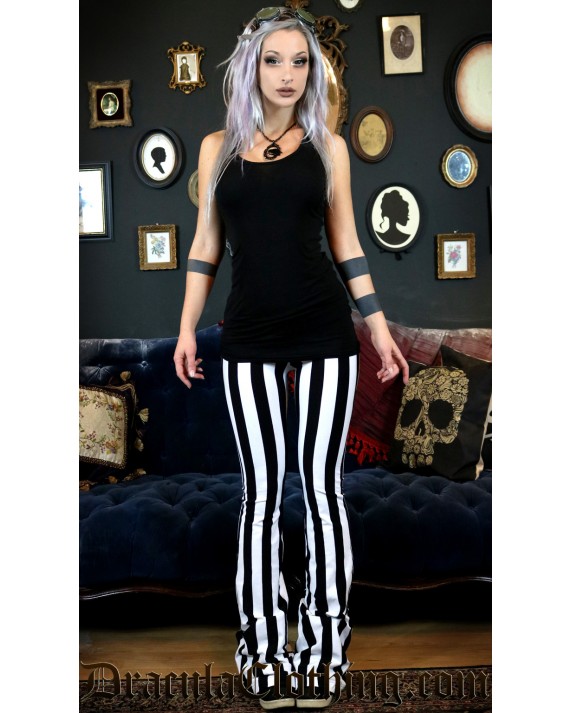 Black And White Striped Pants