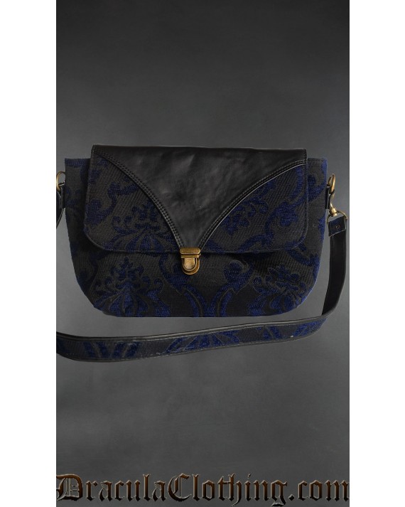 Blue Brocade Shoulder Bag