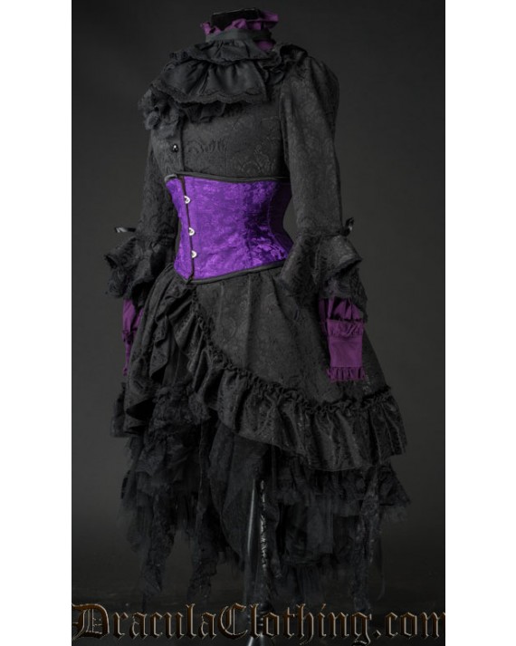 Black Brocade Queen Dress