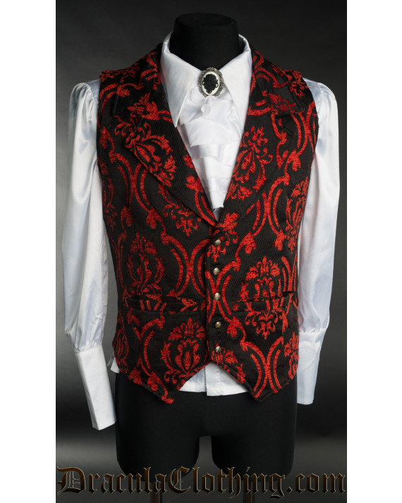 Red Brocade Waistcoat
