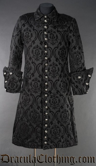 Black Brocade Admiral Coat