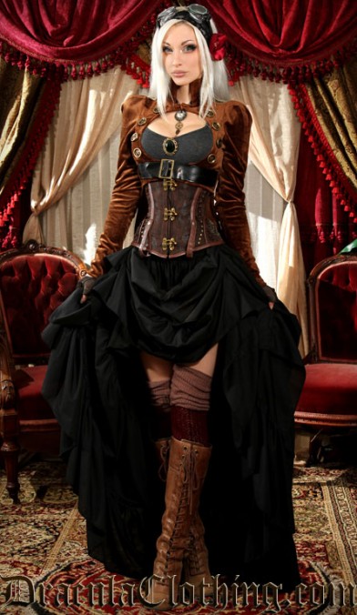 Brown Openbust Tailcoat