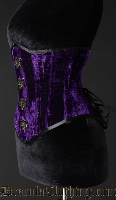 Purple Velvet Clasp Corset