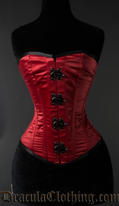 Red Satin Clasp Overbust