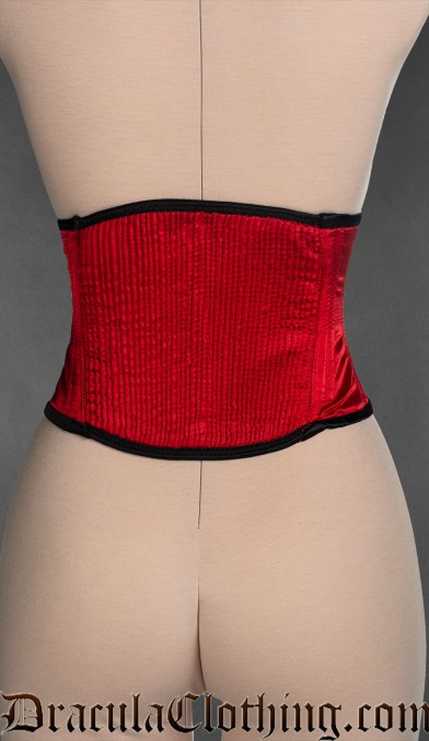 Red Satin Laceless Corset