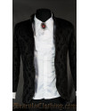 Black Brocade Nehru Jacket