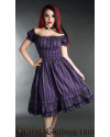Purple Striped Gothabilly Dress